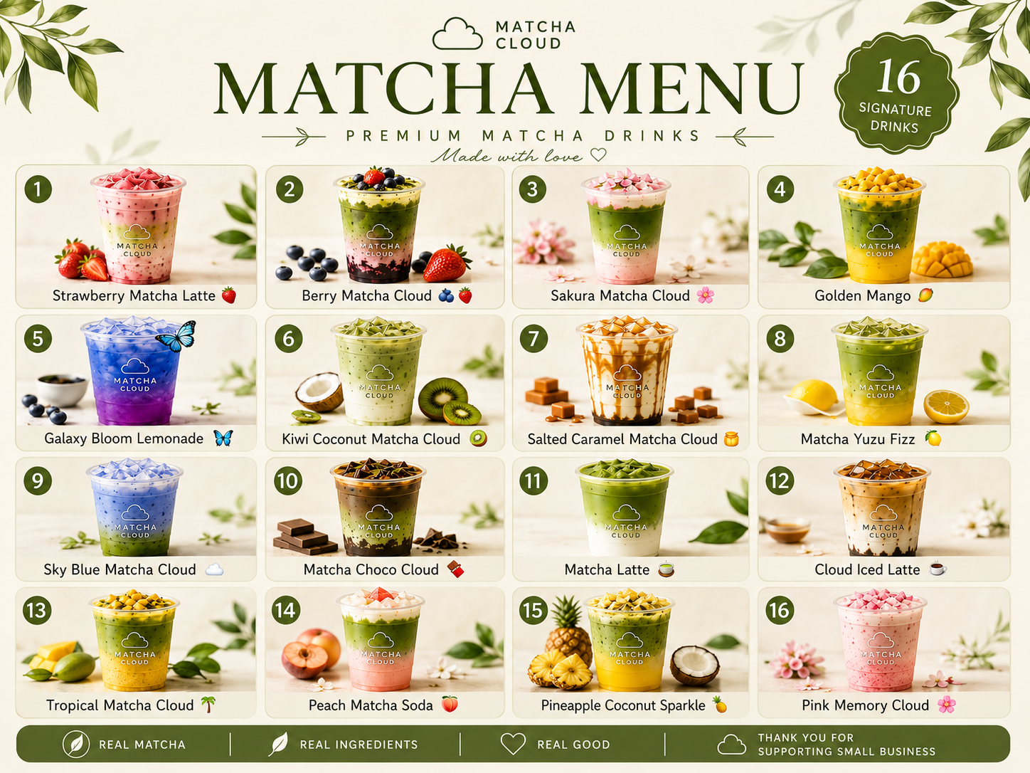 Matcha Menu
