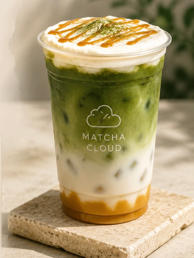 Salted Caramel Matcha Cloud